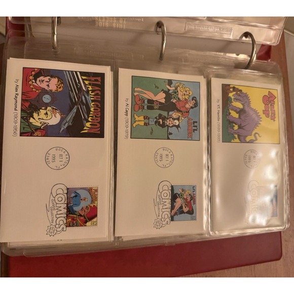 LOT OF 172 FIRST DAY Of ISSUE COVERS  1995-1996 In Binder Comics, Olympics Santa - Picture 15 of 16